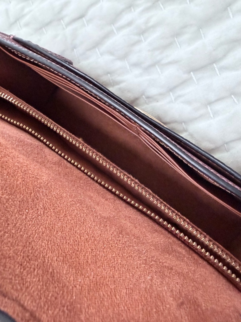Coach Tabby Chain Crossbody Clutch Braided WINE Pebble Leather CJ863 - Picture 5 of 6